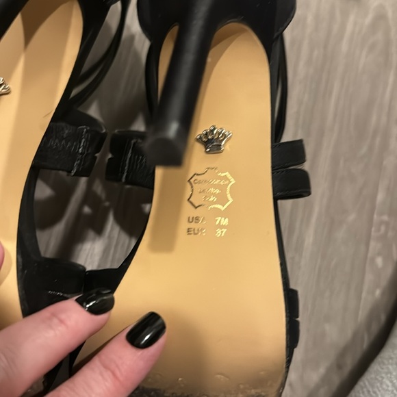 Nina Fayette Black Satin Heels - Picture 6 of 11